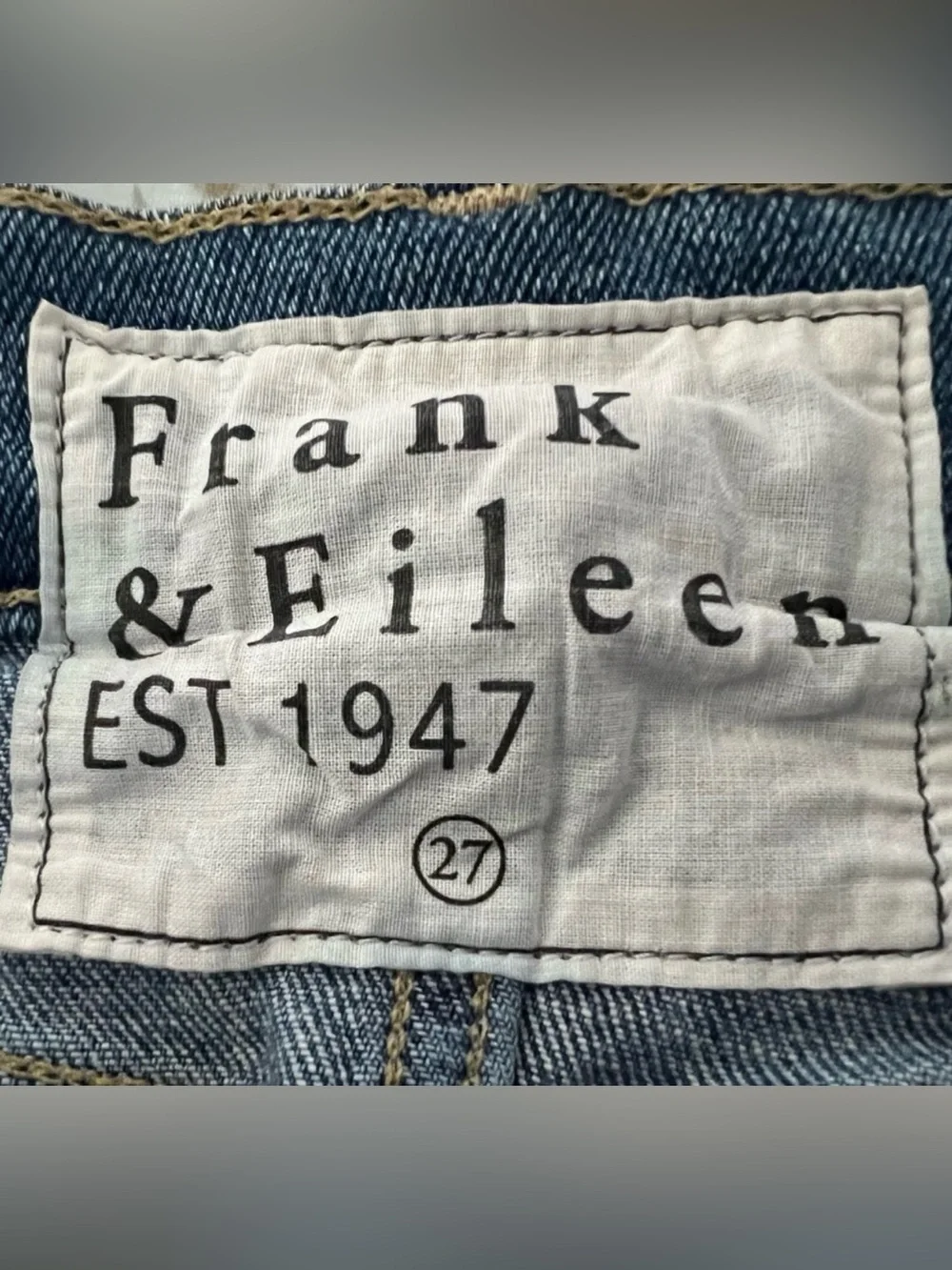 Frank & Eileen Cork Mid-Wash Straight Leg Jeans